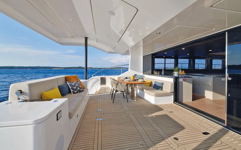 Silent Yachts 62 - Aft deck photo copyright Silent Yachts taken at  and featuring the Power Cat class