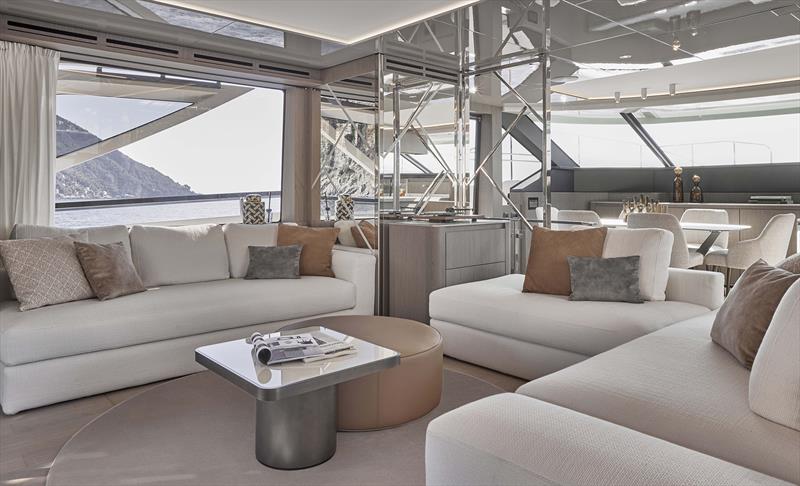 Aboard Prestige's M-Line Flagship - M8 - photo © Prestige Yachts