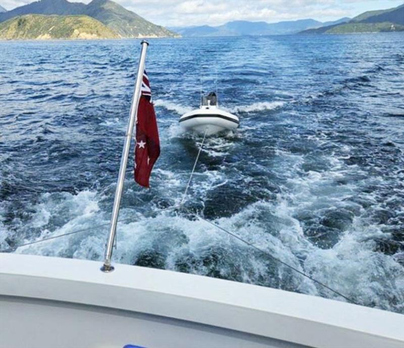 4m tender heading out in the Marlborough Sounds photo copyright King Watercraft taken at  and featuring the RIB class