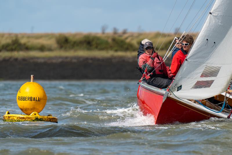 Royal Burnham One Design boat rounds the Rubberball mark during the second day of Burnham Week 2024 - photo © Petru Balau Sports Photography / sports.hub47.com