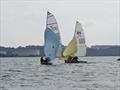 Overall Winners Ellen Main and Alex leading Graeme and Matthew Wilcox during the Netley Sailing Club RS200 Club Championship © Mark Cockrill