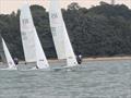 Graeme and Matthew Wilcox leading Ted and Ella Ashworth during the Netley Sailing Club RS200 Club Championship © Mark Cockrill