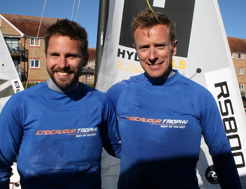 An elated Tom Morris and Guy Fillmore back on shore on Sunday afternoon after winning the 61st Endeavour Trophy - photo © Sue Pelling