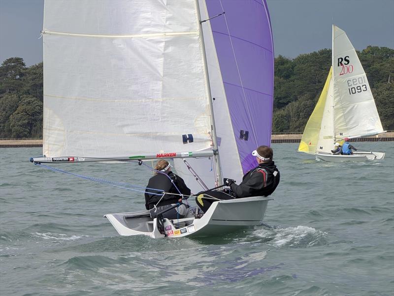 Ted and Ella Ashworth during the Netley Sailing Club RS200 Club Championship photo copyright Mark Cockrill taken at Netley Sailing Club and featuring the RS200 class