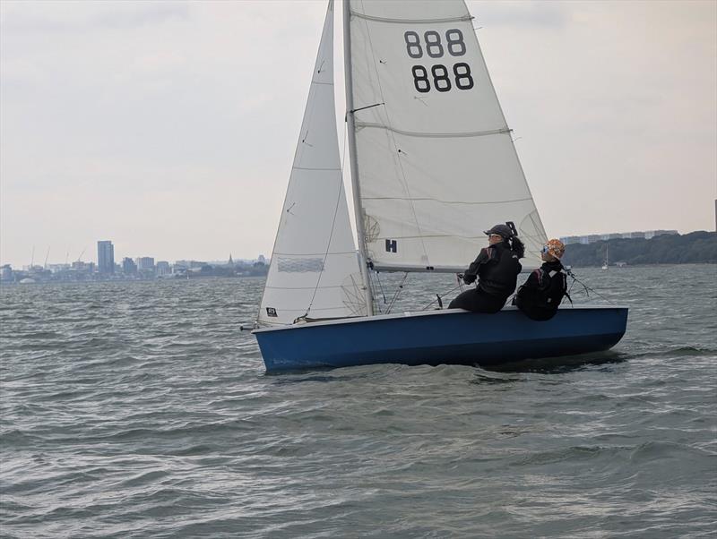Charlie Hunt and Masie Butler-Smith during the Netley Sailing Club RS200 Club Championship photo copyright Mark Cockrill taken at Netley Sailing Club and featuring the RS200 class