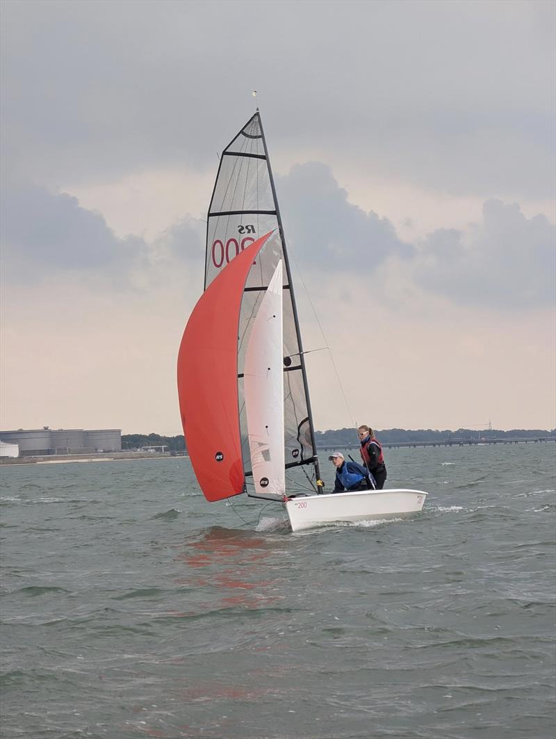Heather and Henry Ross in 1618 during the Netley Sailing Club RS200 Club Championship photo copyright Mark Cockrill taken at Netley Sailing Club and featuring the RS200 class