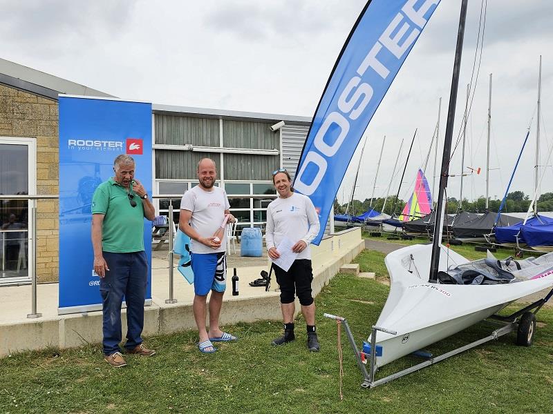 RS300 Rooster National Tour at Whitefriars (l-r) Commodore Barry Hargreaves, Winner Rob Kennaugh, Organiser Ben Heppenstall - photo © Harriet Critchley