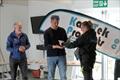 RSC's Patrick Clarke with winner Dave Buzzard presented with trophy by Kari-Tek's Gaynor Turner - Kari-Tek-sponsored RS Aero UK SW Area Championships © Miles Carden / Falmouth Harbour