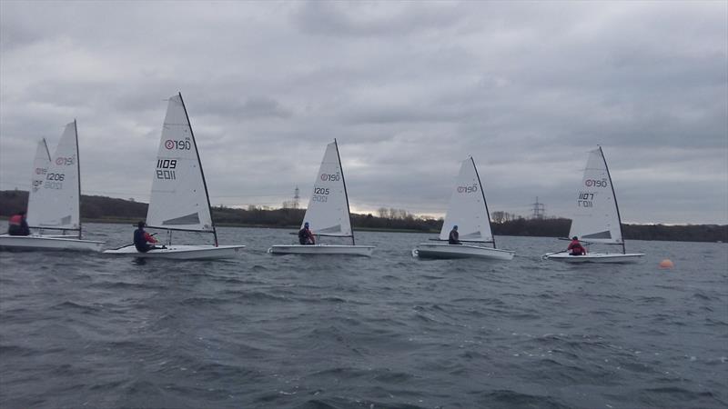 Startline approach during the RS Aero 5 Training Weekend at Oxford photo copyright Peter Barton taken at Oxford Sailing Club and featuring the  class