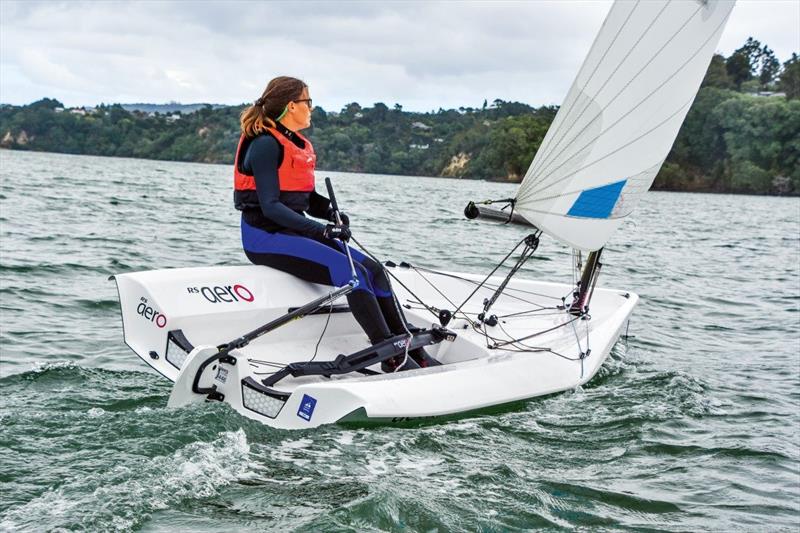 Zoe Hawkins on one of her first sails in the new Aero, still nervous! photo copyright Lawrence Schaffler Boating NZ   taken at Takapuna Boating Club and featuring the  class