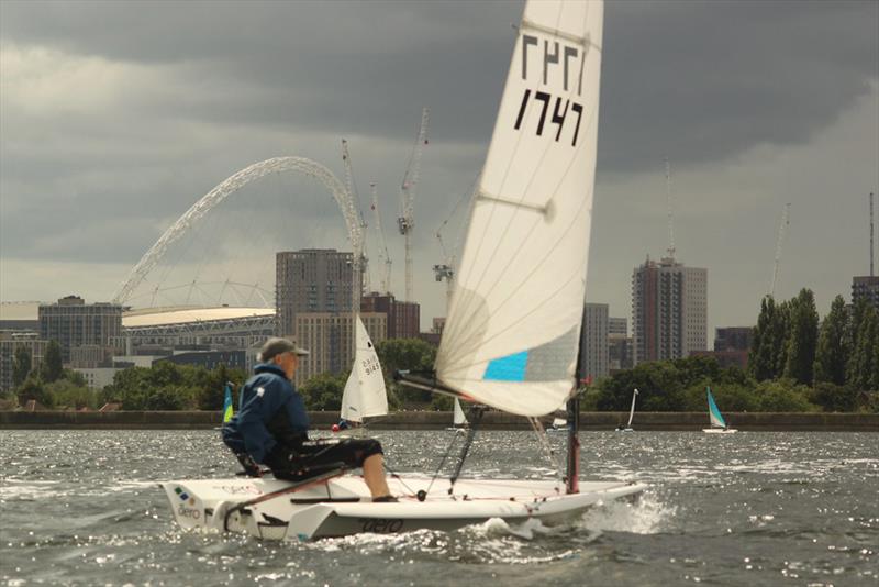 Brent Regatta 2024: Visitor Andrew Cooney in an Aero 5 photo copyright Joy Walter, Welsh Harp Sailing Club taken at Welsh Harp Sailing Club and featuring the RS Aero 5 class