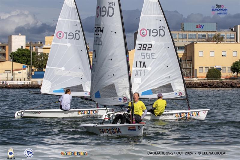 Belgium vs Lituania - European Team Race Youth RS Aero Championships in Cagliari photo copyright Elena Giolai taken at Lega Navale Italiana Cagliari and featuring the RS Aero 5 class