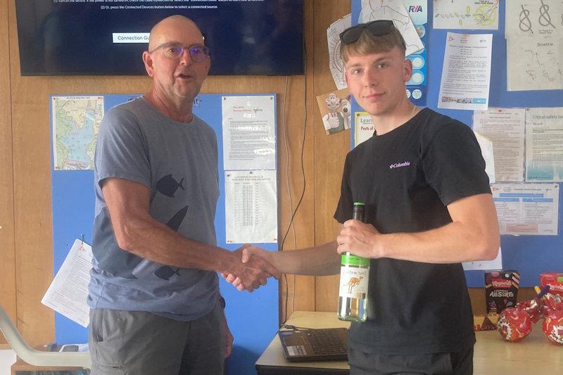 Andy Davey (L) and Kieran Lewis second overall - Border Counties Midweek Sailing at Llyn Brenig - photo © Dave Thomas 