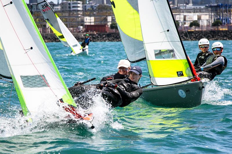 Practice racing - SailGP Inspire- RS Feva - Royal Akarana YC - Jan 16, 2025 - photo © Richard Gladwell/Sail-World.com/nz