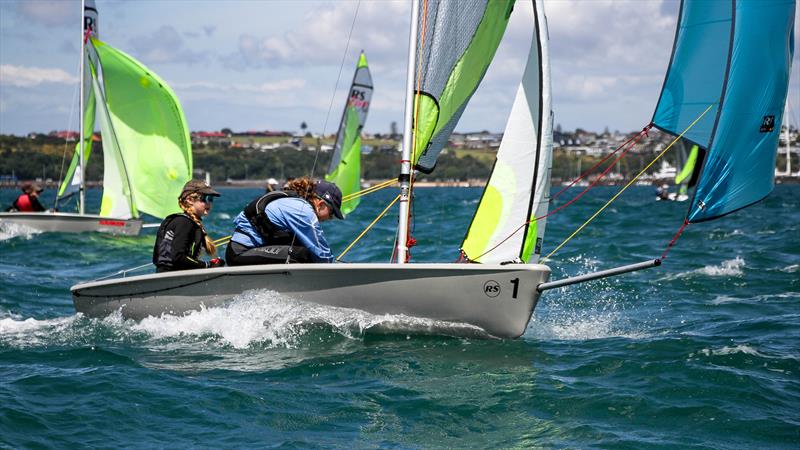 Practice racing - SailGP Inspire- RS Feva - Royal Akarana YC - Jan 16, 2025 - photo © Richard Gladwell/Sail-World.com/nz