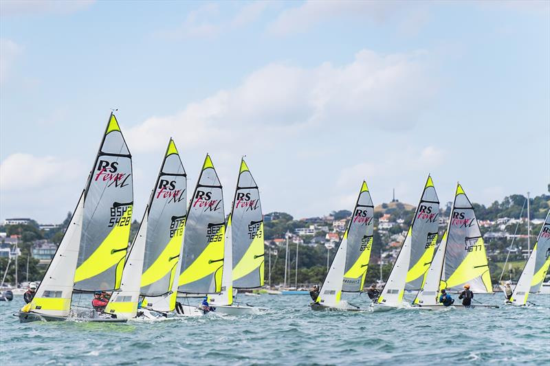 Day 2 - SailGP Inspire- RS Feva - Royal Akarana YC - Jan 18, 2025 - photo © Justin Mitchell www.justinmitchell.co.nz - Instagram: @jl_mitchell_