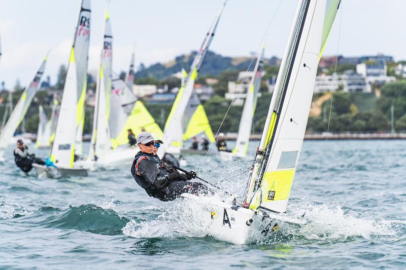 Day 2 - SailGP Inspire- RS Feva - Royal Akarana YC - Jan 18, 2025 - photo © Justin Mitchell www.justinmitchell.co.nz - Instagram: @jl_mitchell_