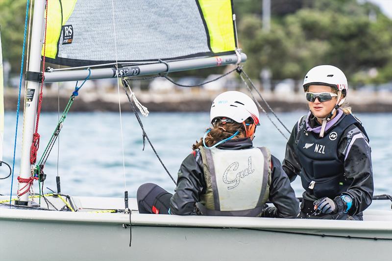 Day 2 - SailGP Inspire- RS Feva - Royal Akarana YC - Jan 18, 2025 - photo © Justin Mitchell www.justinmitchell.co.nz - Instagram: @jl_mitchell_