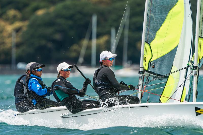 Day 4 - Final Day Races 9-11 - SailGP Inspire- RS Feva - Royal Akarana YC - Jan 19, 2025 photo copyright Justin Mitchell www.justinmitchell.co.nz - Instagram: @jl_mitchell_ taken at Royal Akarana Yacht Club and featuring the RS Feva class