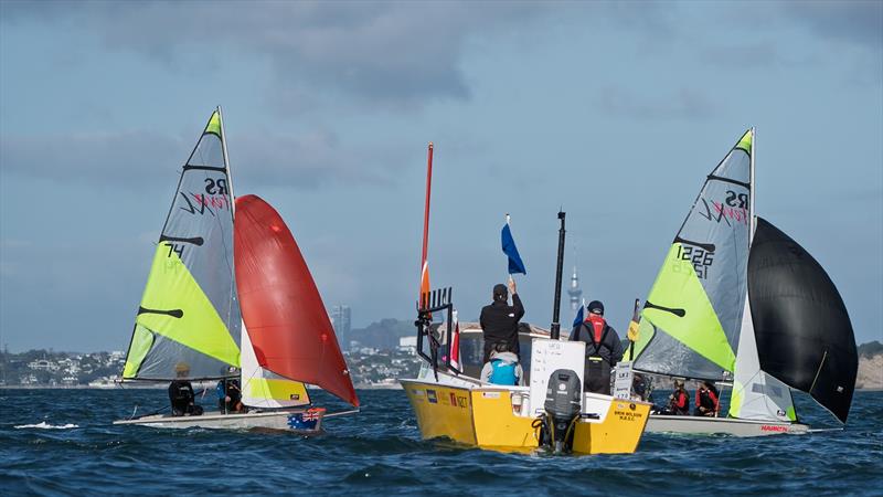 NZ Nationals - RS Feva - Murrays Bay - May 11-12, 2025 - photo © Justin Mitchell www.justinmitchell.co.nz - Instagram: @jl_mitchell_