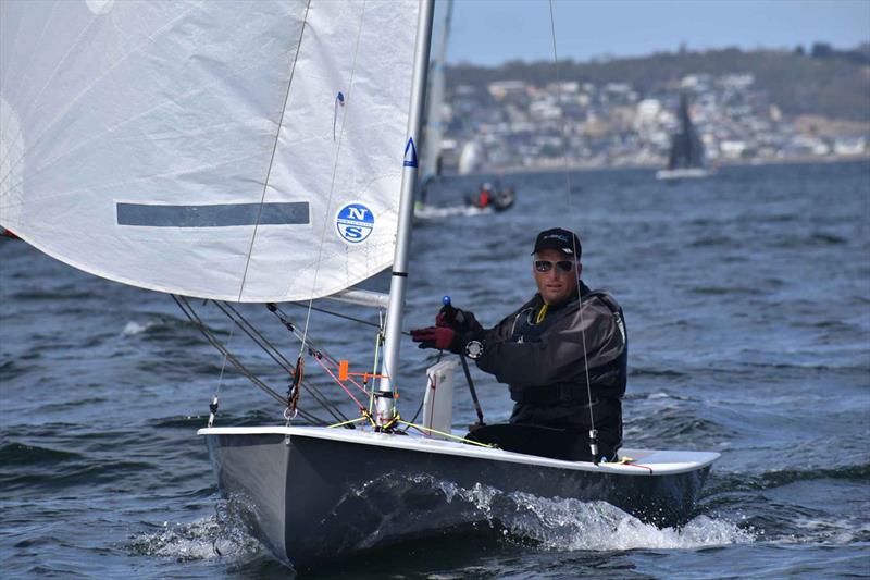 Sabre sailor Jeremy Fish finished in thrird place overall - 21st Banjo's Shoreline Crown Series Bellerive Regatta photo copyright Jane Austin taken at Bellerive Yacht Club and featuring the Sabre class