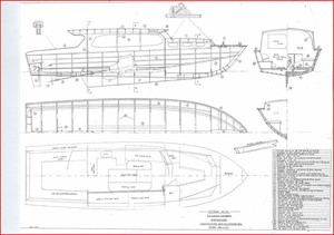 1957 36 ft Plywood Planing Powerboat never built
 photo copyright SW taken at  and featuring the  class