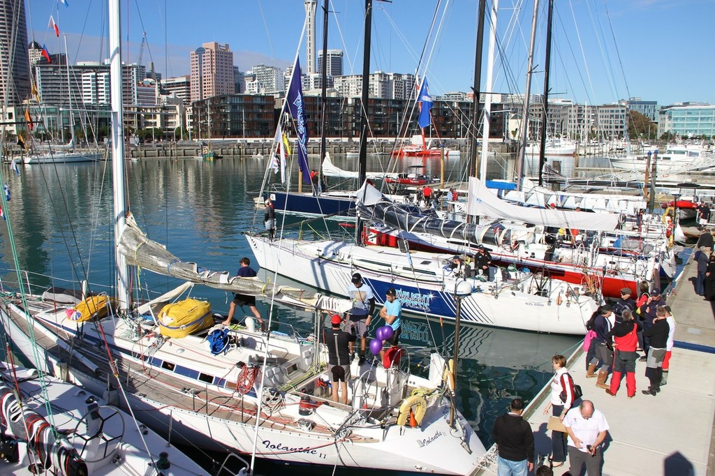 Part of the fleet for the 2012 Auckland Noumea race in the Viaduct Basin before the start in Viaduct harbour, Auckland  - photo © Richard Gladwell 