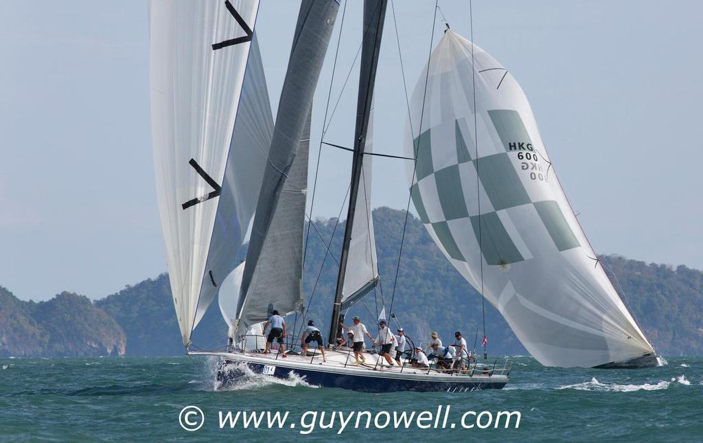 Alive carves into the gybe. Royal Langkawi International Regatta 2016. - photo © Guy Nowell http://www.guynowell.com