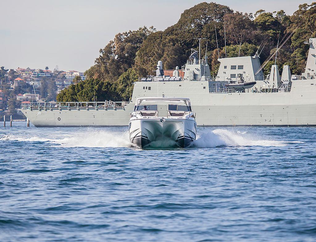 powerful hull forms give you good seakeeping qualities and also volume in the cabins - Aquila 36 ©  John Curnow