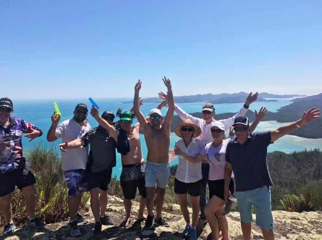 We made it!  At the top of Hill Inlet overlooking Cid Harbour on Whitsunday Island © Riviera Australia