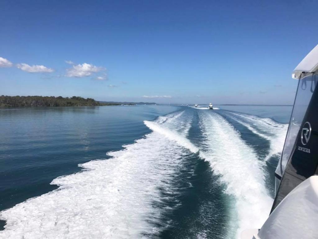 Line astern through the Sandy Straits © Riviera Australia
