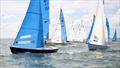 © David Maynard / www.alleycatphotographer.com Race 2 start on Saturday during the Sandhopper Nationals at Thorpe Bay © David Maynard / www.alleycatphotographer.com