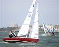 © David Maynard / www.alleycatphotographer.com Sea Phantom, sail number 33, on Sunday during the Sandhopper Nationals at Thorpe Bay © David Maynard / www.alleycatphotographer.com