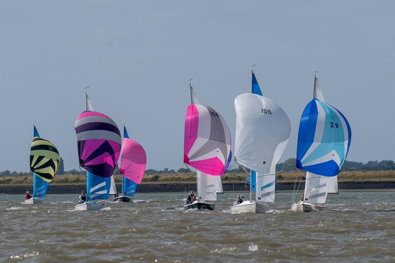 Sandhoppers during Burnham Week 2024 photo copyright Petru Balau Sports Photography / sports.hub47.com taken at Royal Corinthian Yacht Club, Burnham and featuring the Sandhopper class