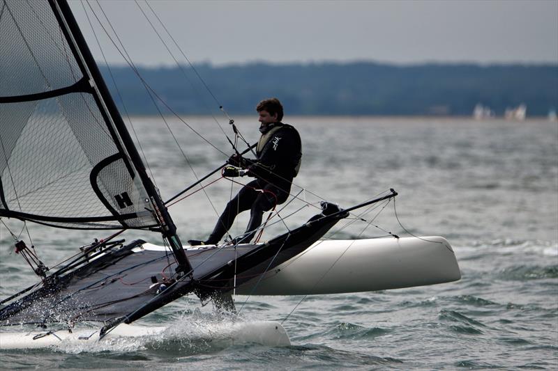 Orion Shuttleworth, Shadow, during the Isle of Wight Dinghy Championships at Gurnard photo copyright Matt Smith taken at Gurnard Sailing Club and featuring the Shadow class