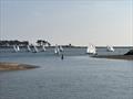 First upwind leg during the 12sqM Sharpie British Nationals at Wells © James Case