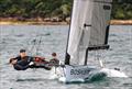 Bosker Build (Sarah Lee, Pete Mackie and Kurt Warner) during the Manly 16ft Skiff Sailing Club Port Jackson Championship  © SailMedia