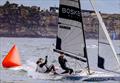 Manly 16ft Skiff Club Championship Heat 3: 2nd Overall Bosker, Sarah Lee, Pete Mackie, Kurt Warner © SailMedia