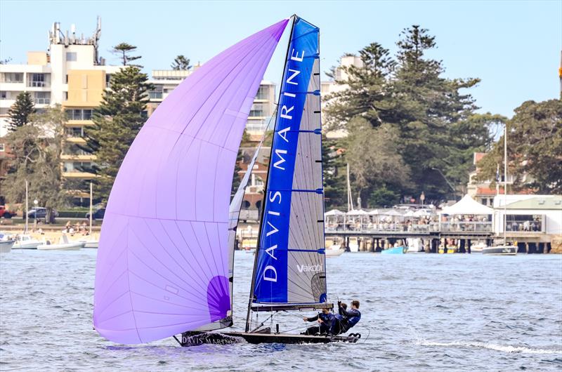 Davis Marine Brokerage (Nathan McNamara, Jack Taylor, Warwick Taylor) photo copyright SailMedia taken at Manly 16ft Skiff Sailing Club and featuring the 16ft Skiff class