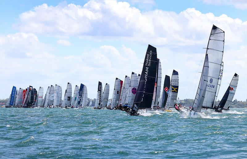 Australian 13ft and 16ft Skiff titles Race 3 start - photo © Promocean Media