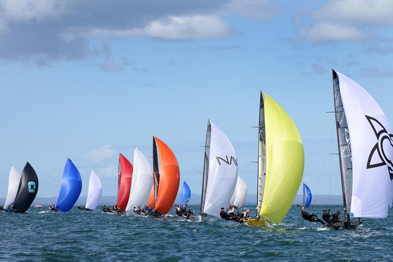 Australian 13ft and 16ft Skiff titles Day 3 light air procession - photo © Promocean Media