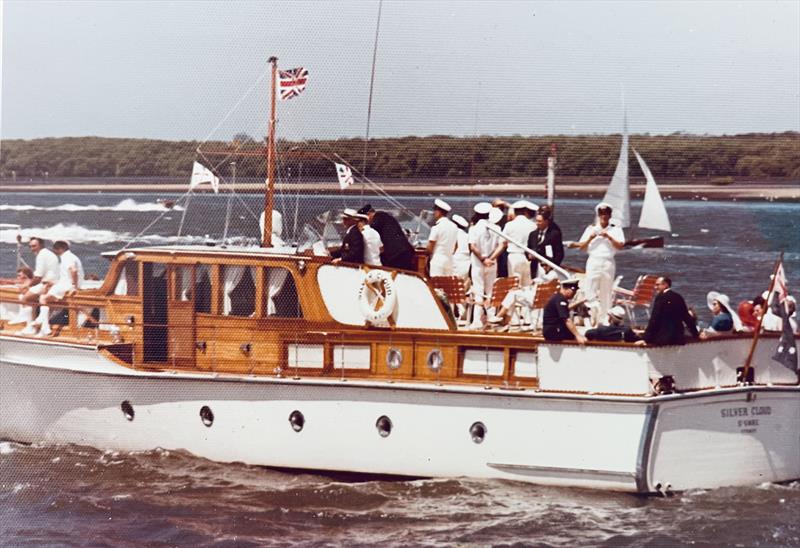 Halvorsen cruiser 1970 ‘Silver Cloud' official start boat for  many years - photo © St George Sailing Club