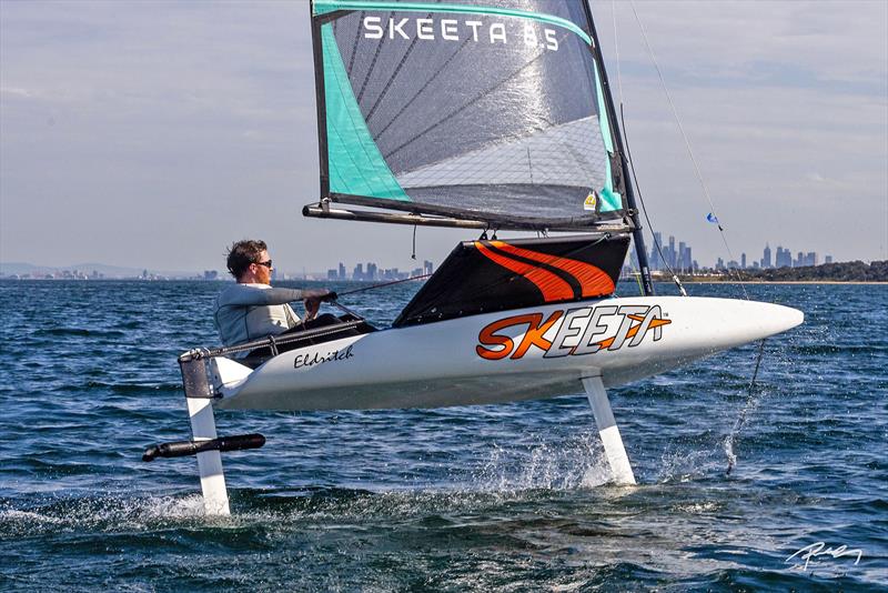 Giddy Up - The Skeeta Foiler, featuring the Stoke Foil Boost photo copyright Paul Leong taken at McCrae Yacht Club and featuring the SKEETA class