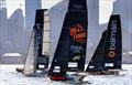 Finport Finance leads Rag and Famish Hotel and Balmain in Race 6 - 18ft Skiff NSW Championship 2024 © SailMedia