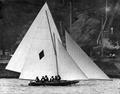 Tangalooma and Aberdare show the comparison between the old style boats and the 7ft beamers of the 1930s (Tom Cuneo collection) © Archive