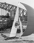 KB with spinnaker and the Sydney Harbour Bridge © Archive