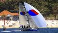 Yandoo races past Neilsen Park beach - 18ft Skiff Club Championship Race 1 and SIXT Spring Championship Race 2 © SailMedia
