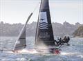 Determined finish for the Club Marine team - 18ft Skiff Club Championship Race 1 and SIXT Spring Championship Race 2 © SailMedia