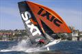 About to take off for the Sixt crew - 18ft Skiff Club Championship Race 1 and SIXT Spring Championship Race 2 © SailMedia