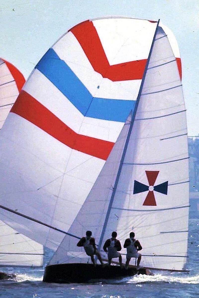 18ft Skiff Golden Era: Aussie, in typical action on Sydney Harbour photo copyright Frank Quealey taken at Australian 18 Footers League and featuring the 18ft Skiff class